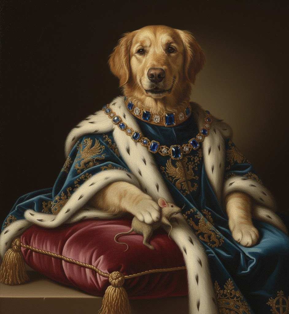 A golden retriever memorial portrait — a timeless tribute to a beloved companion